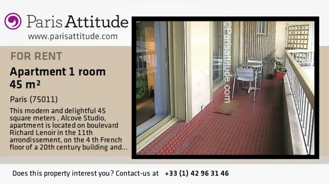 Alcove Studio Apartment for rent - Bastille, Paris - Ref. 5808