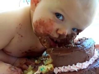First Birthday Cake - Funny Baby