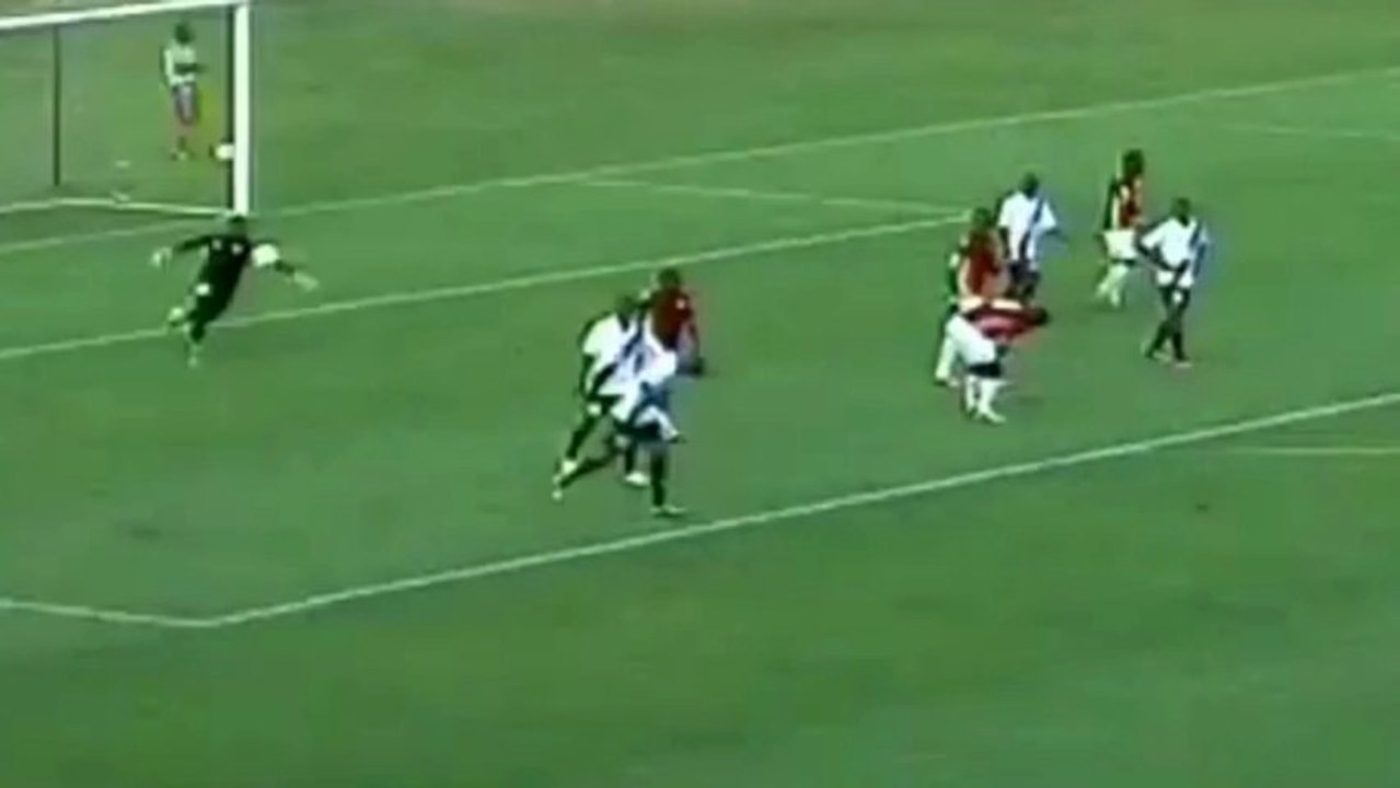 Dégagement complètement raté de gardien qui fini en but contre son camp !