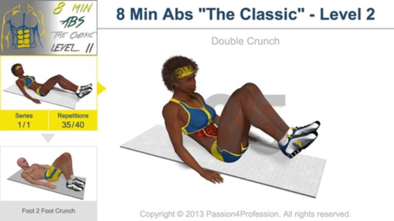 8 Min Abs Workout Level 2 video Dailymotion