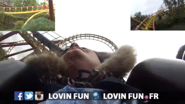 Lilou de Lovin' Fun teste 'Goudurix' au Parc Asterix