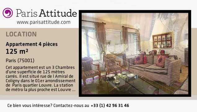 Appartement 3 Chambres à louer - Louvre, Paris - Ref. 4523