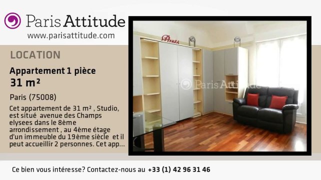 Appartement Studio à louer - Champs Elysées, Paris - Ref. 8674
