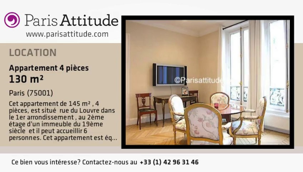 Appartement 3 Chambres à louer - Palais Royal, Paris - Ref. 7045