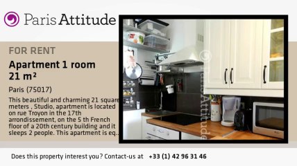 Studio Apartment for rent - Arc de Triomphe, Paris - Ref. 8838