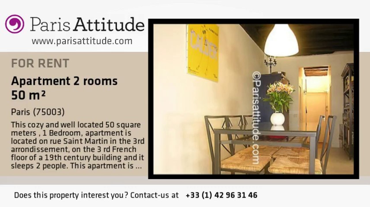 1 Bedroom Apartment for rent - Centre George Pompidou, Paris - Ref. 5296