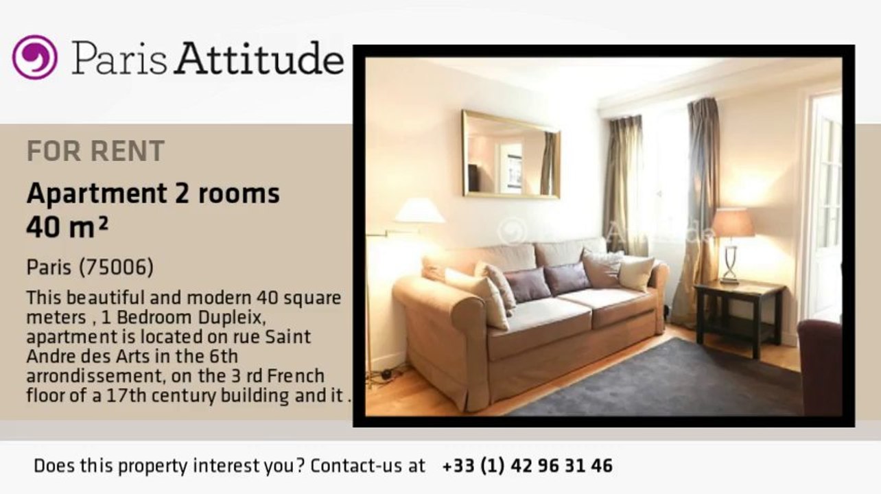 1 Bedroom Duplex for rent - St Germain, Paris - Ref. 8634