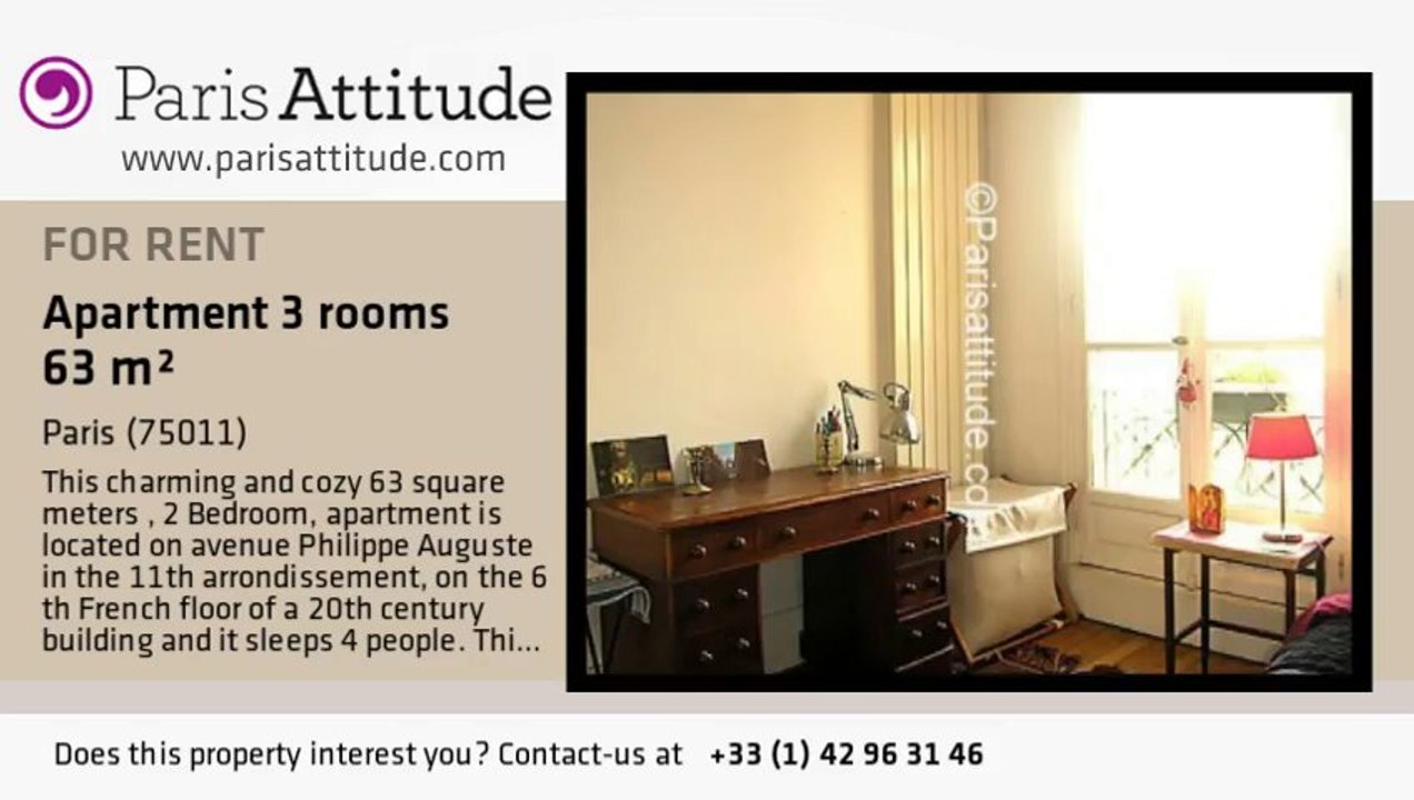 2 Bedroom Apartment for rent - Nation, Paris - Ref. 5313