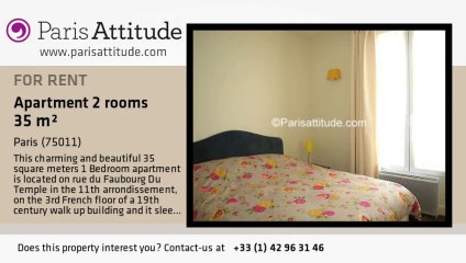 1 Bedroom Apartment for rent - République, Paris - Ref. 2855