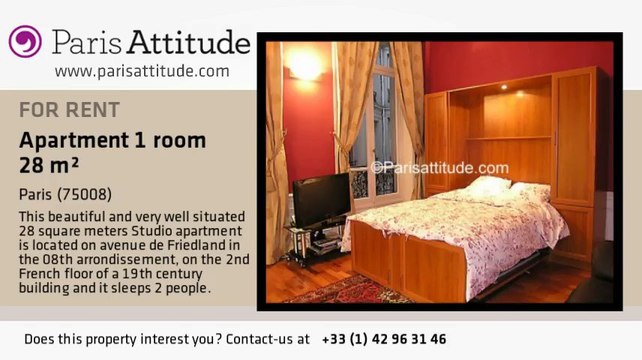 Studio Apartment for rent - Arc de Triomphe, Paris - Ref. 2809