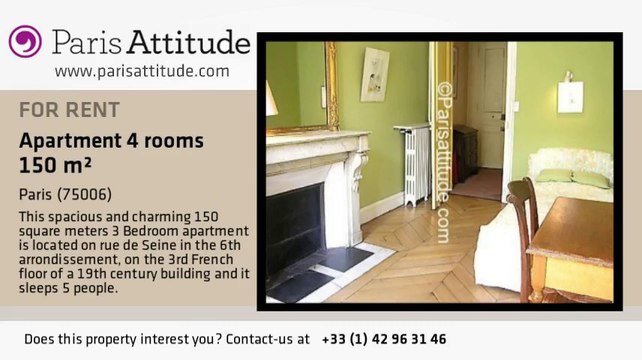 3 Bedroom Apartment for rent - St Germain, Paris - Ref. 4537