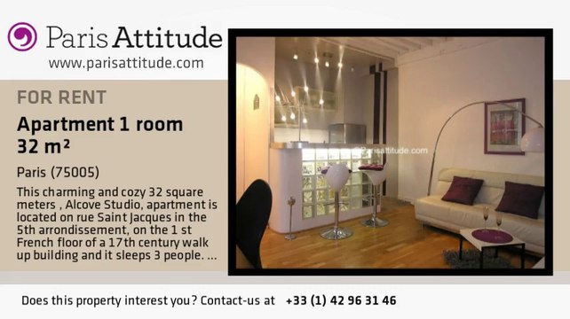 Alcove Studio Apartment for rent - Quartier Latin/St Michel, Paris - Ref. 6445