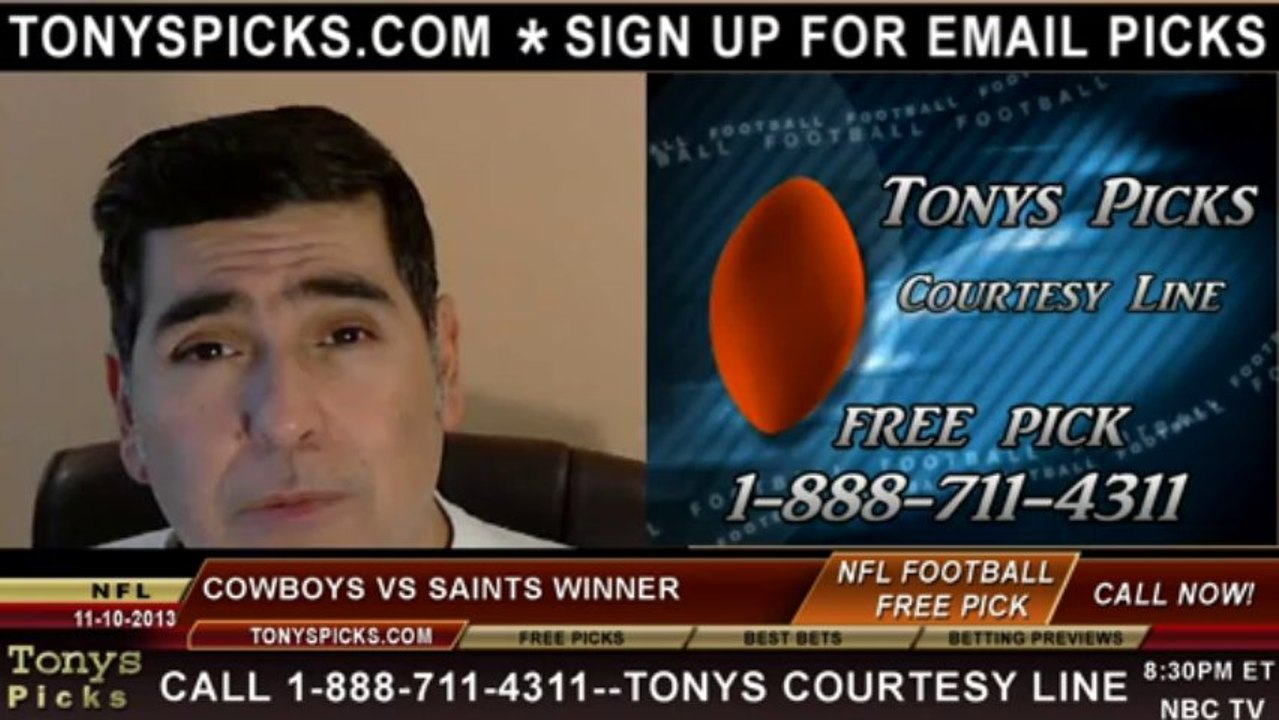 New Orleans Saints vs. Dallas Cowboys Pick Prediction NFL Pro Football Odds Preview 11-10-2013