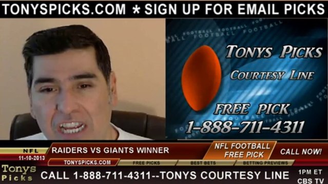 New York Giants vs. Oakland Raiders Pick Prediction NFL Pro Football Odds Preview 11-10-2013