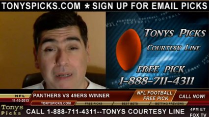 San Francisco 49ers vs. Carolina Panthers Pick Prediction NFL Pro Football Odds Preview 11-10-2013