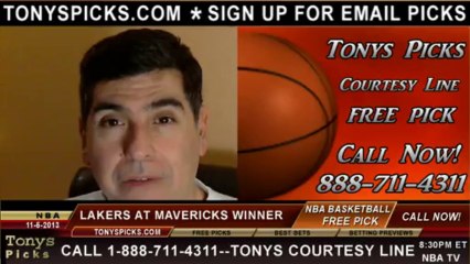 Dallas Mavericks vs. LA Lakers Pick Prediction NBA Pro Basketball Odds Preview 11-5-2013