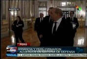 Francia y Perú firman acuerdos en materia de Defensa