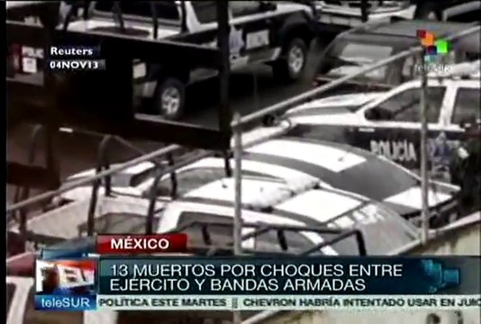 México: 13 muertos tras choques entre el ejército y bandas armadas