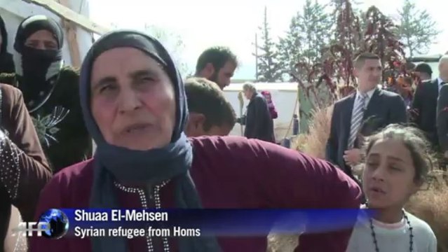 France's first lady visits Syrian refugees in Lebanon