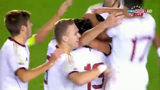 FC Barcelona U19 - AC Milan U19 goal (0-1) UEFA Youth League