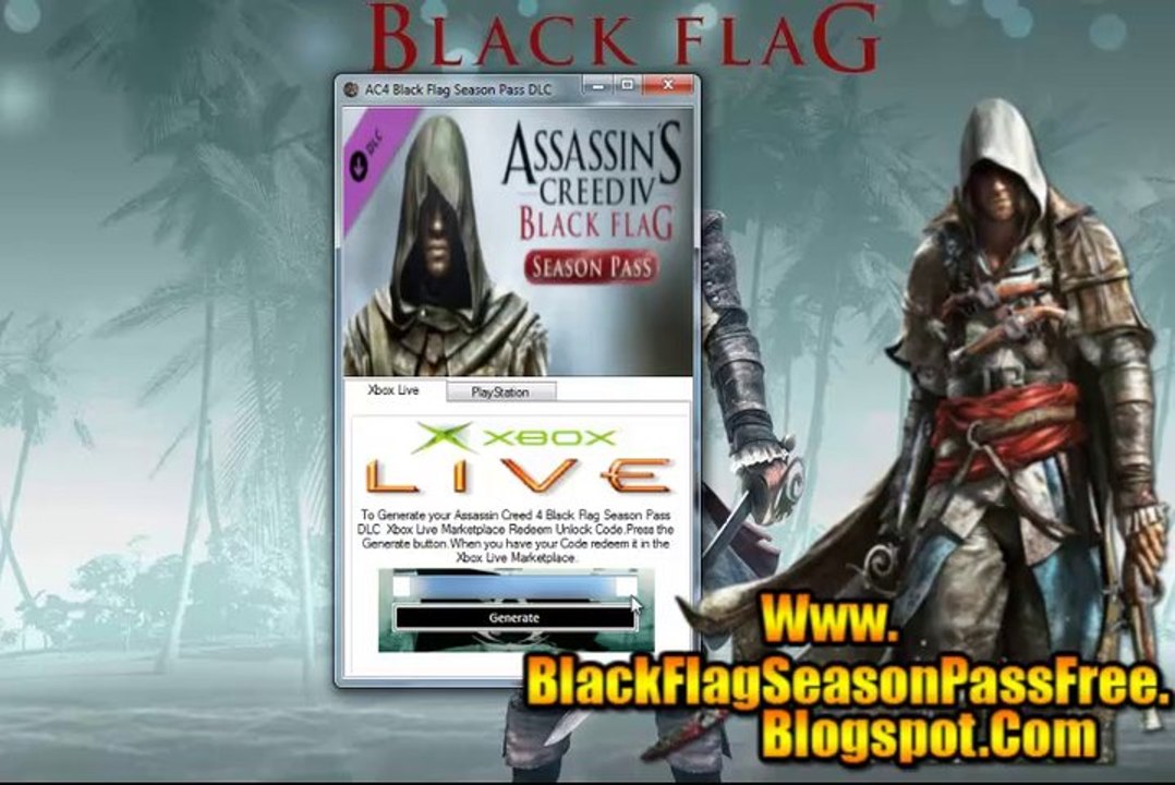 Assassins Creed IV Black Flag Season Pass Free on Xbox 360 And PS3