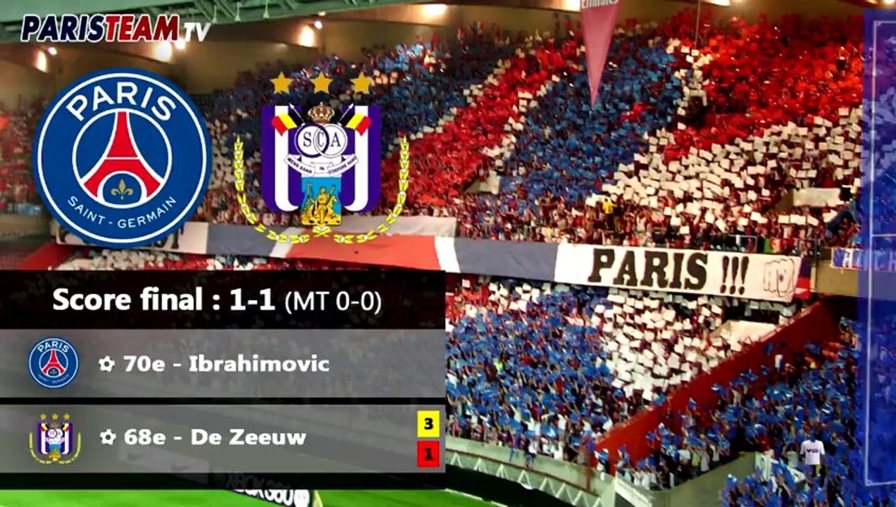 PSG 1-1 Anderlecht : les notes des joueurs