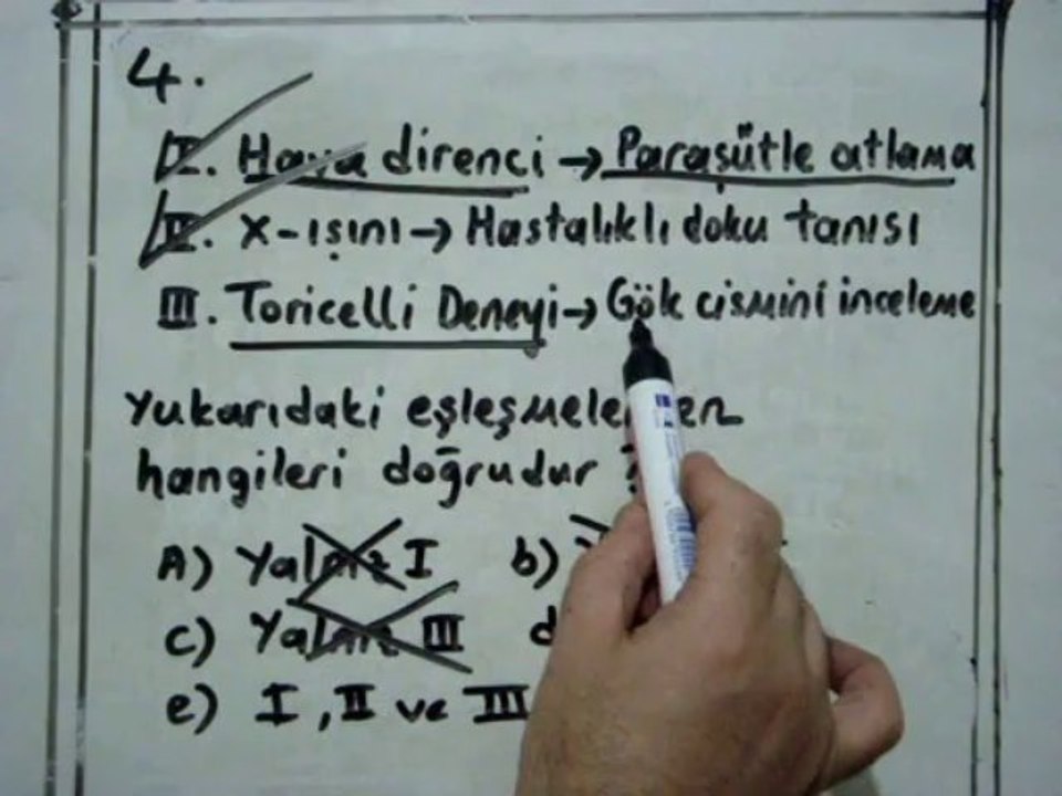 OKYANUS- YGS FİZİK VİDEO ÇÖZÜMÜ SORU-4