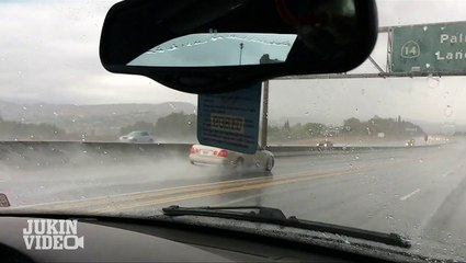 Slippery When Wet | Car Drifts to Safety