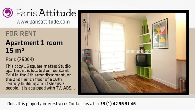 Studio Apartment for rent - Place des Vosges, Paris - Ref. 4628