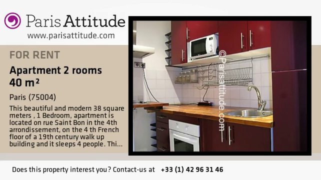 1 Bedroom Apartment for rent - Hôtel de Ville, Paris - Ref. 6762