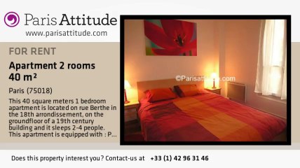 1 Bedroom Apartment for rent - Montmartre, Paris - Ref. 1186