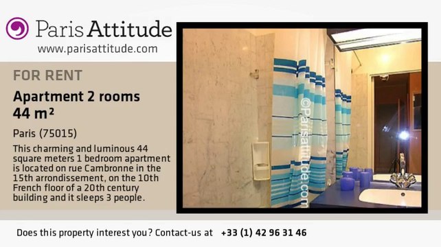 1 Bedroom Apartment for rent - Commerce, Paris - Ref. 1838