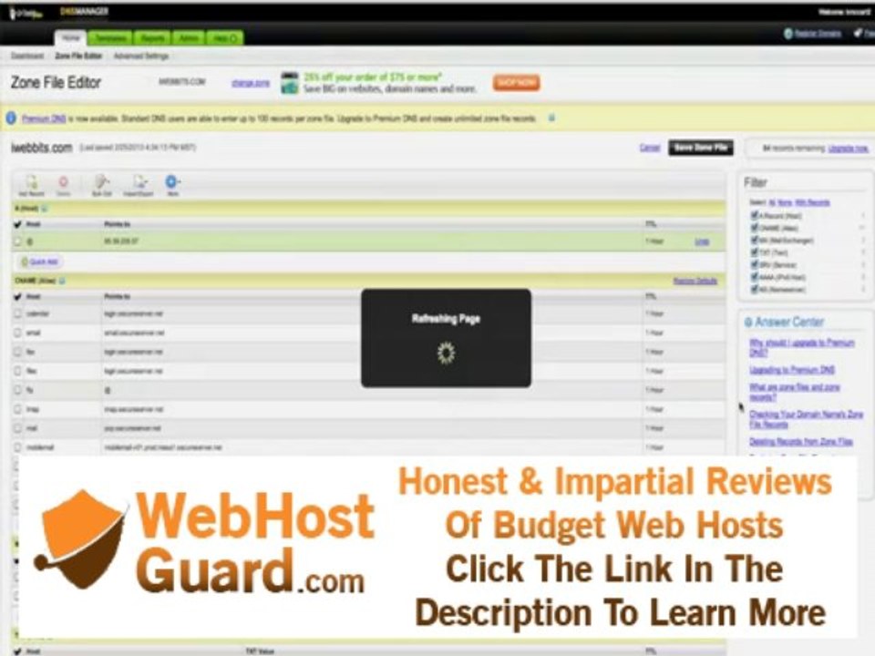 Domain Mapping:  GoDaddy Domain Name to SquareSpace 6 hosting.