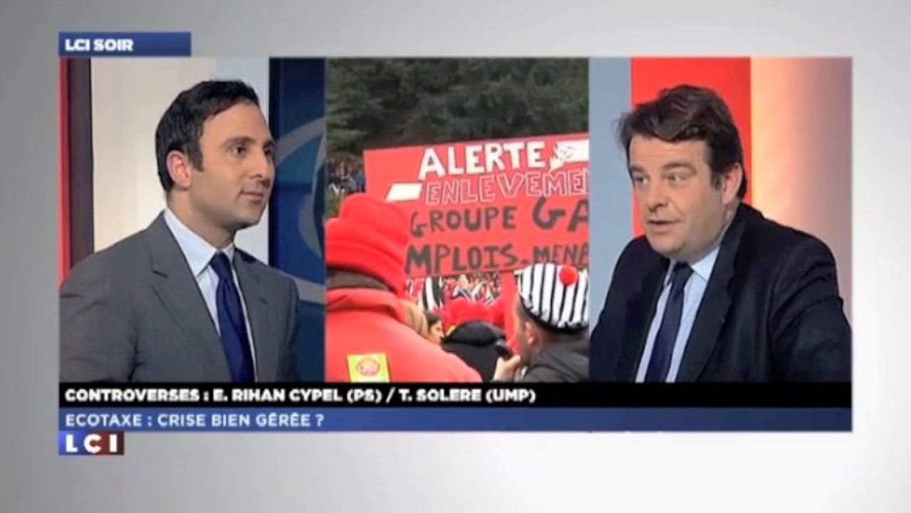 Écotaxe : Thierry Solère face à Edouardo Rihan Cypel dans "Controverses" sur LCI