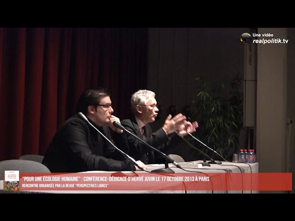 Pour une écologie humaine : conférence d'Hervé Juvin le 17 octobre à Paris