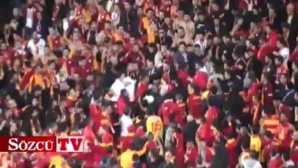 Galatasaraylı taraftarlar arasında kavga çıktı