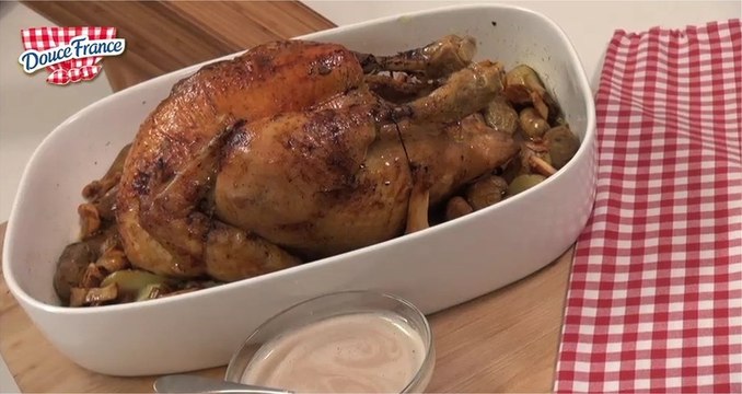 Recette de Chapon aux girolles, sauce foie gras - 750 Grammes