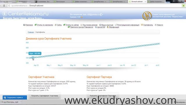 Centrreklama Пополнение счета