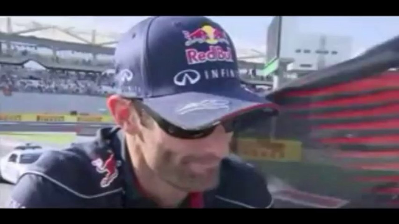 Sky Sports F1: Jenson Button and Mark Webber on the Pre-Race Drivers parade (2013 Abu Dhabi Grand Prix)