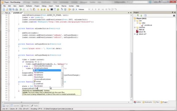 Tutoriel Flash - Créer un player flash : API Youtube