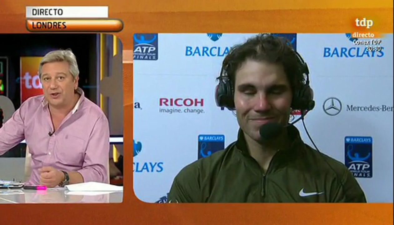 Rafael Nadal Interview for RTVE after his match against Wawrinka at ATP WTF 2013