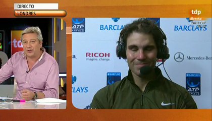 Rafael Nadal Interview for RTVE after his match against Wawrinka at ATP WTF 2013