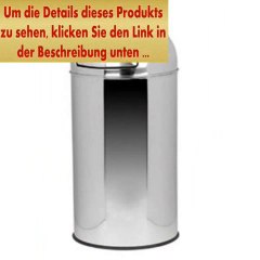 Angebote 52 Liter PUSH Abfalleimer, Edelstahl, poliert