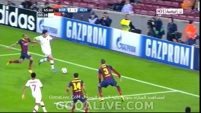 AC Milan Amazing Goal FC Barcelona Vs AC Milan 2-1 Gooalive.com ~ 06/11/2013