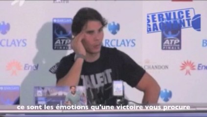 Masters Londres 2013 - Nadal : "J'ai connu des défaites pour un N°1"