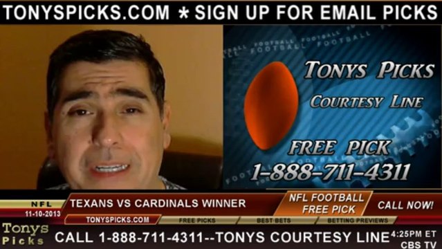 Arizona Cardinals vs. Houston Texans Pick Prediction NFL Pro Football Odds Preview 11-10-2013