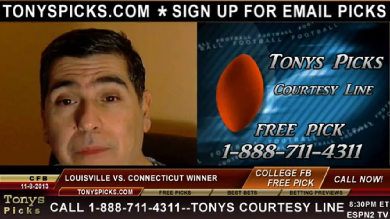 Connecticut Huskies vs. Louisville Cardinals Pick Prediction NCAA College Football Odds Preview 11-7-2013