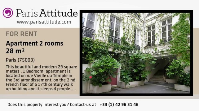 1 Bedroom Apartment for rent - Musée Picasso, Paris - Ref. 7309