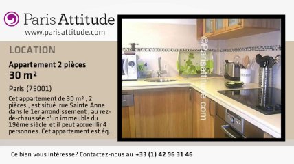 Appartement 1 Chambre à louer - Palais Royal, Paris - Ref. 6217