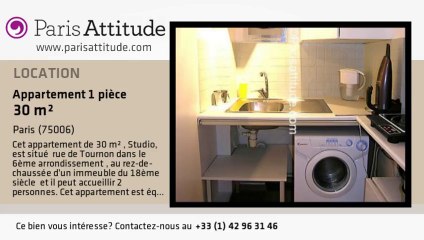 Appartement Studio à louer - Jardin du Luxembourg, Paris - Ref. 4323